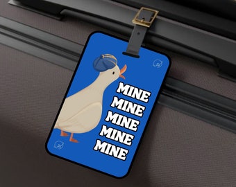 Funny Duck Luggage Tag, Travel Bag ID Label (Digital Download)