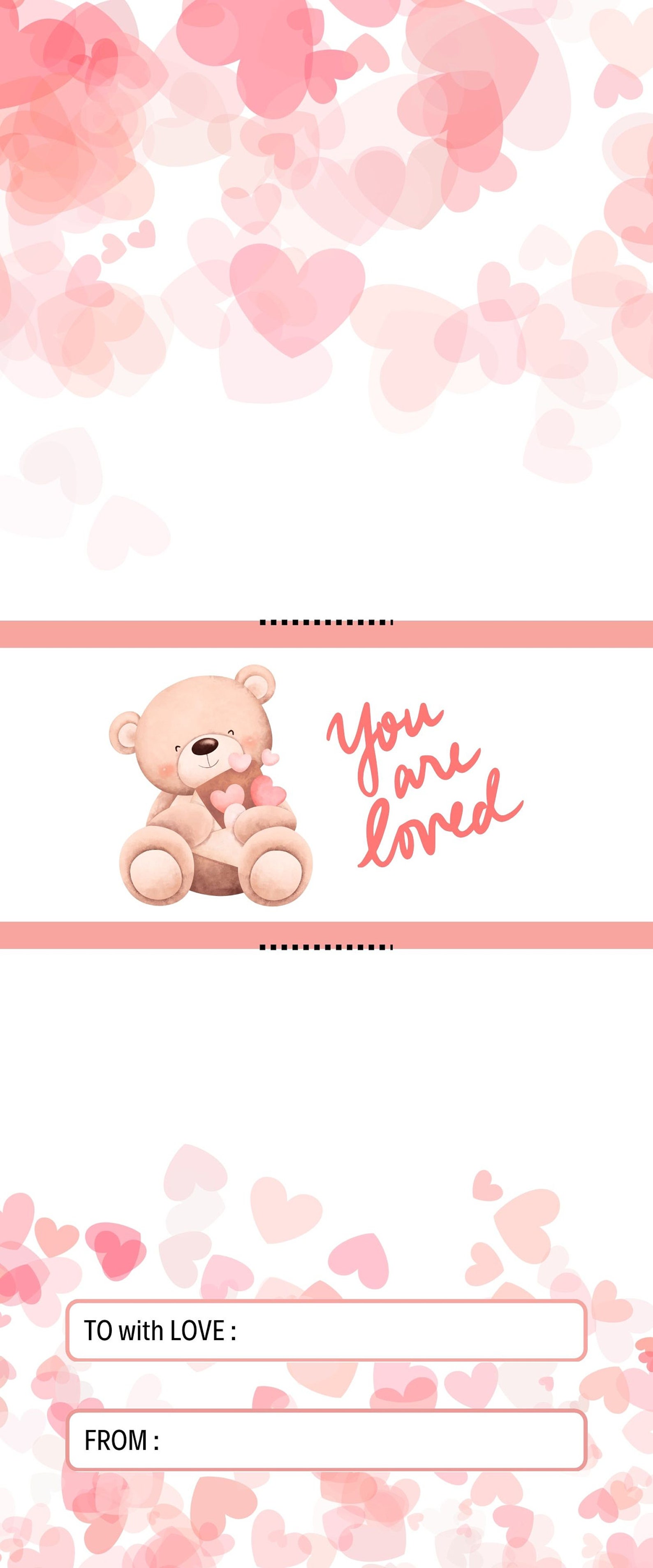 Printable Pen Sleeve Ballpen Holder Pen Gift Label Giveaway for Valentine's Minimalist Design ...