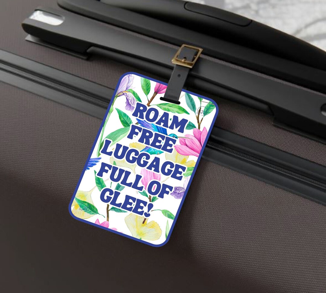 Luggage Label Spring Tropical Floral Luggage Tag, Printable Travel Label (digital Download ...