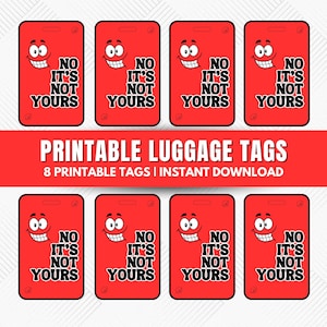 Printable Luggage Tags - Custom Travel Bag Labels for Weddings, Events ...