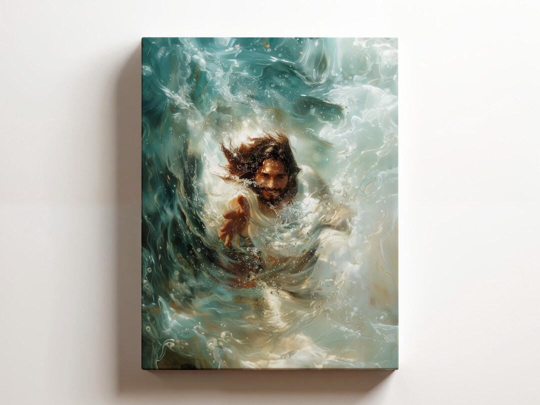 Jesus Saves | Canvas Print | Jesus Christ Portrait | Modern Gallery ...