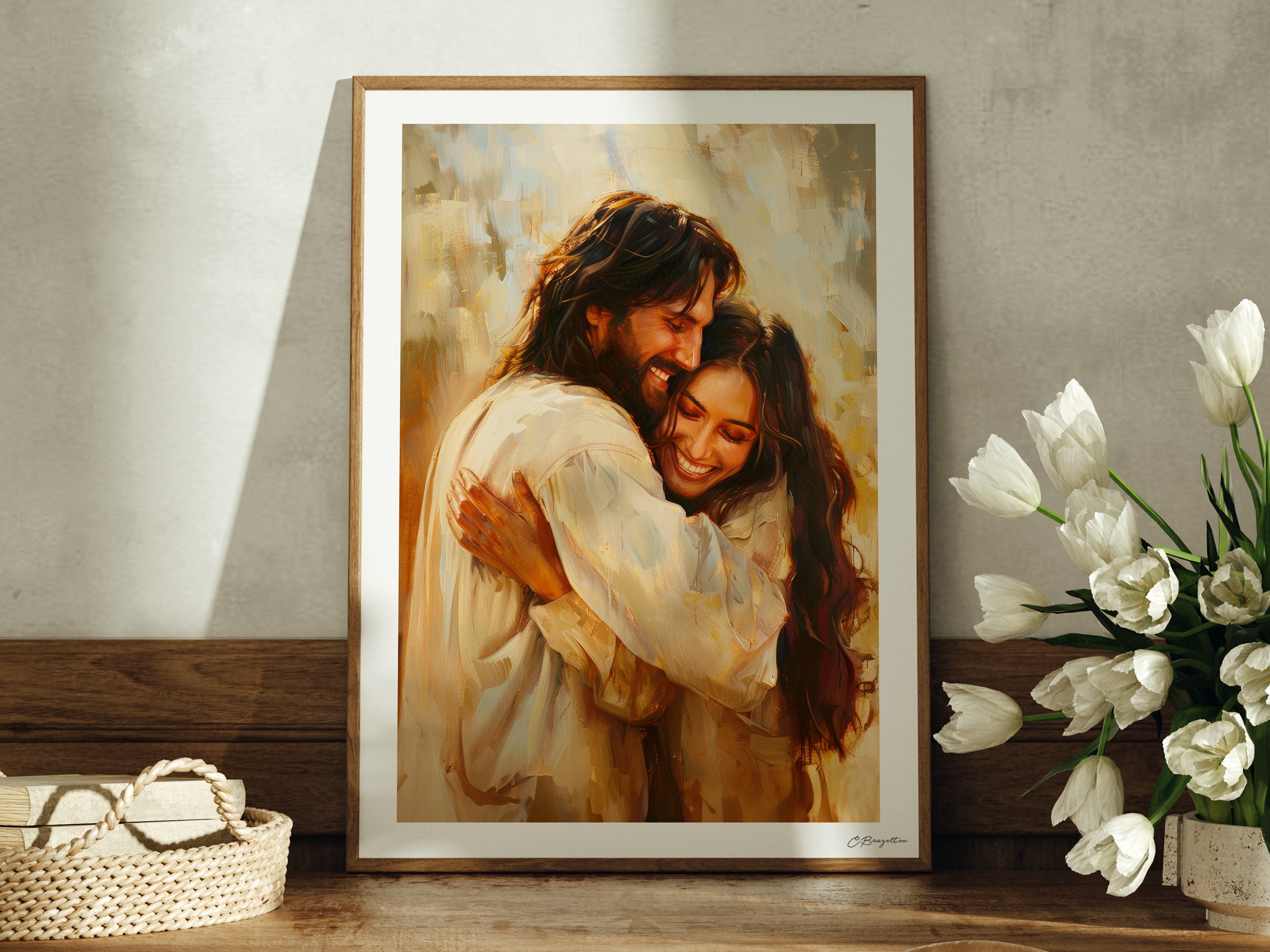 Welcome Home | Handmade Fine Art Print | Jesus Christ Portrait