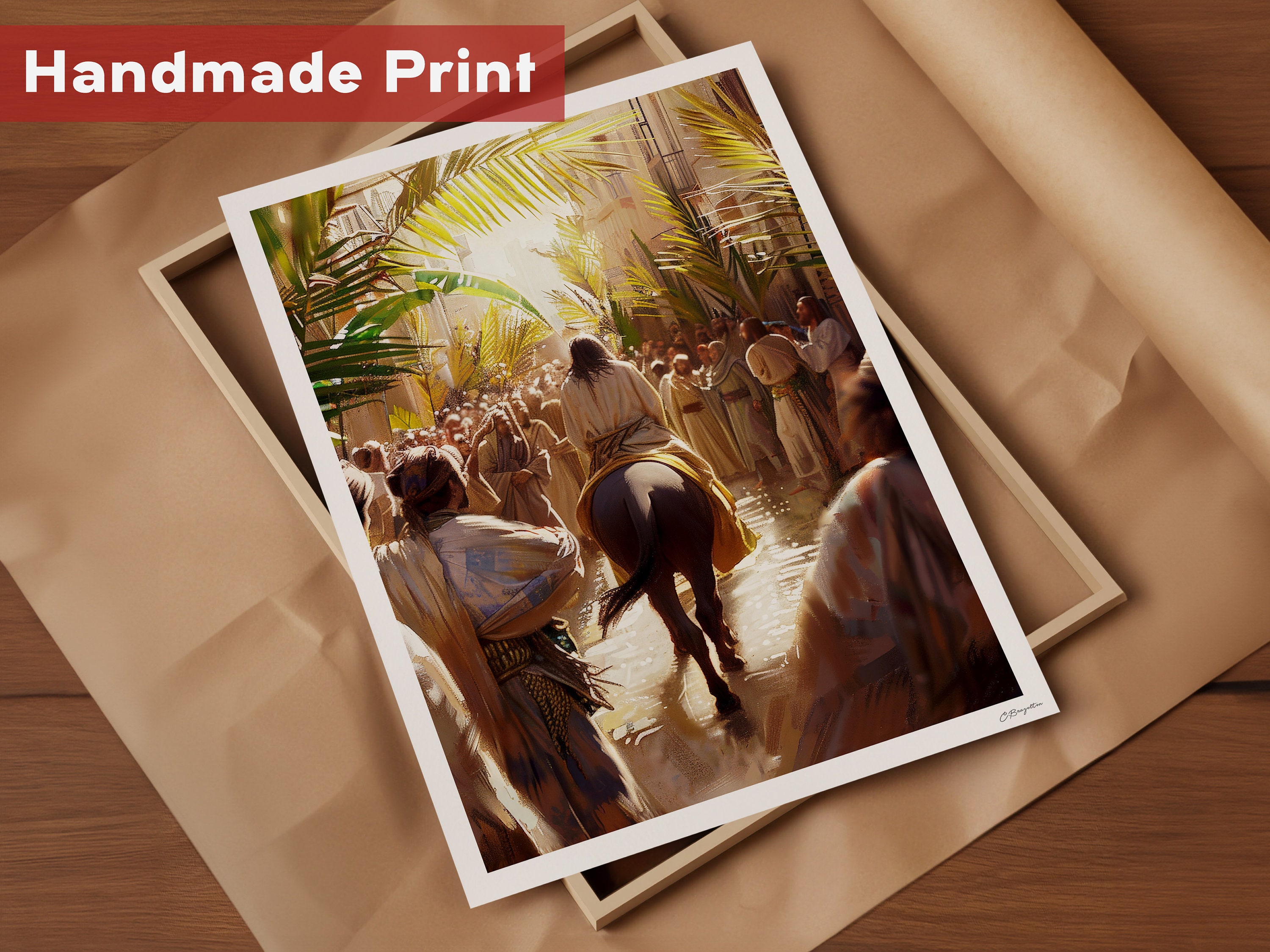 Triumphal Entry | Handmade Fine Art Print | Jesus Christ Portrait ...