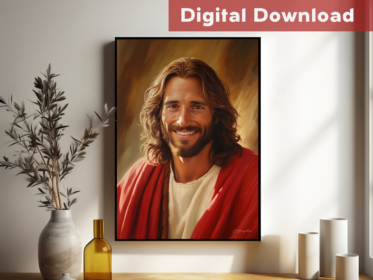 Radiant Savior | Christian Art | Bible Art | Jesus Art | Digital ...