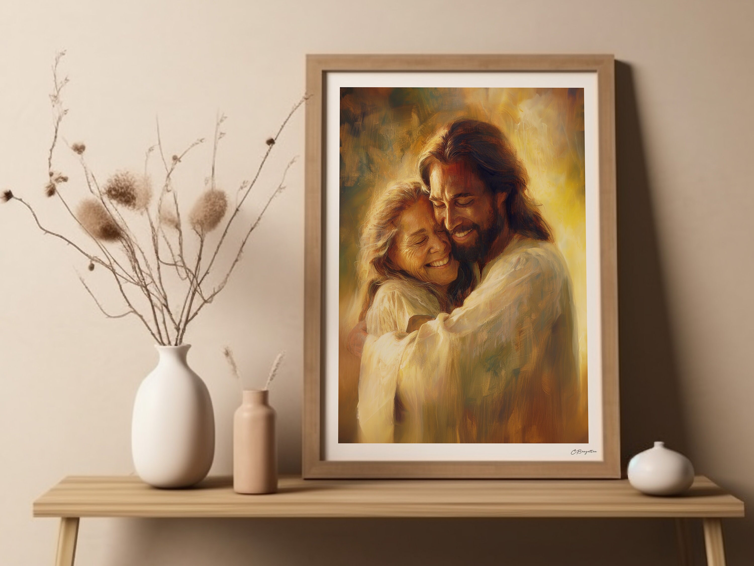 Welcome Home #2 | Handmade Fine Art Print | Jesus Christ Portrait ...
