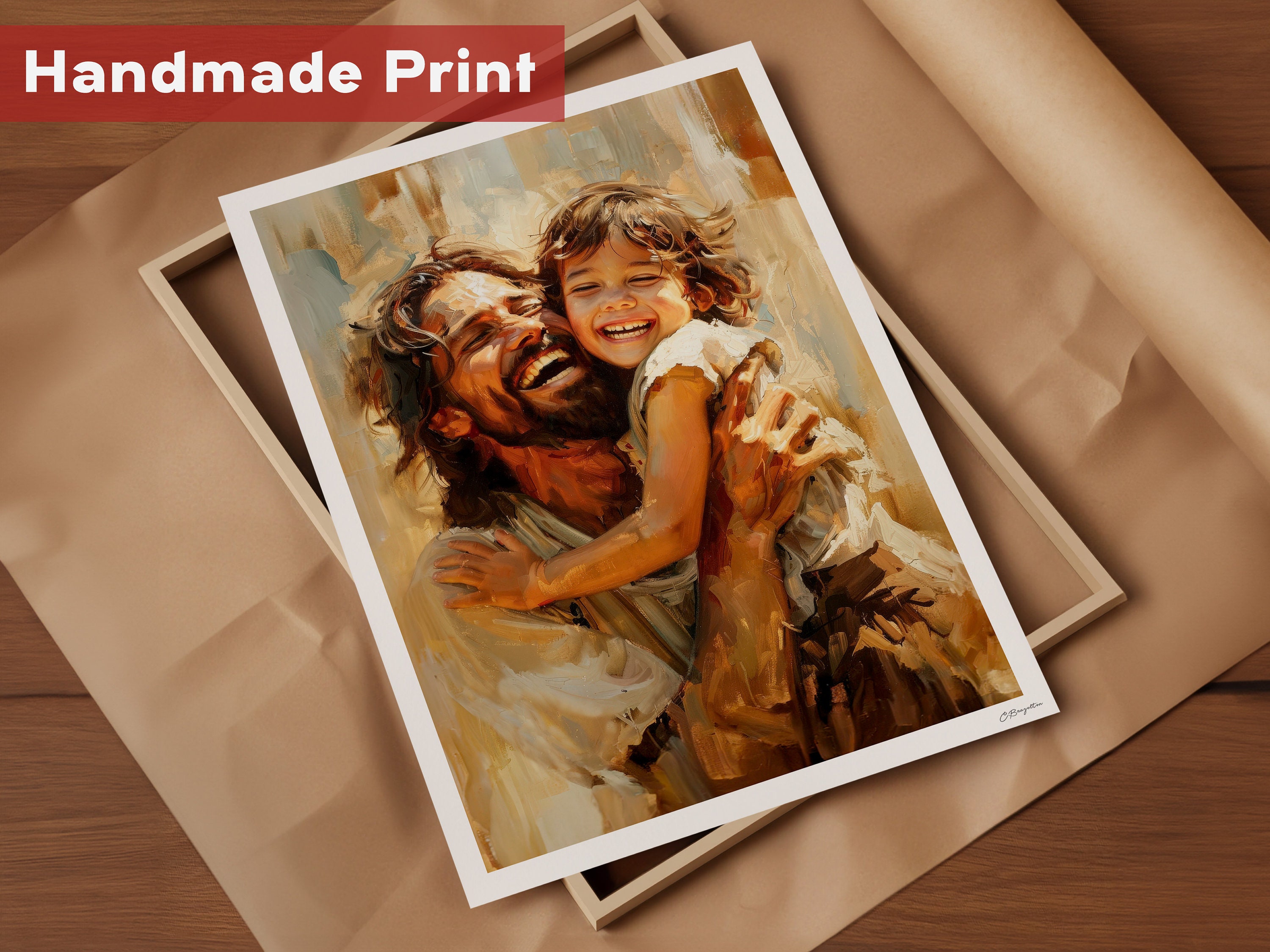 Welcome Home #3 | Handmade Fine Art Print | Jesus Christ Portrait ...