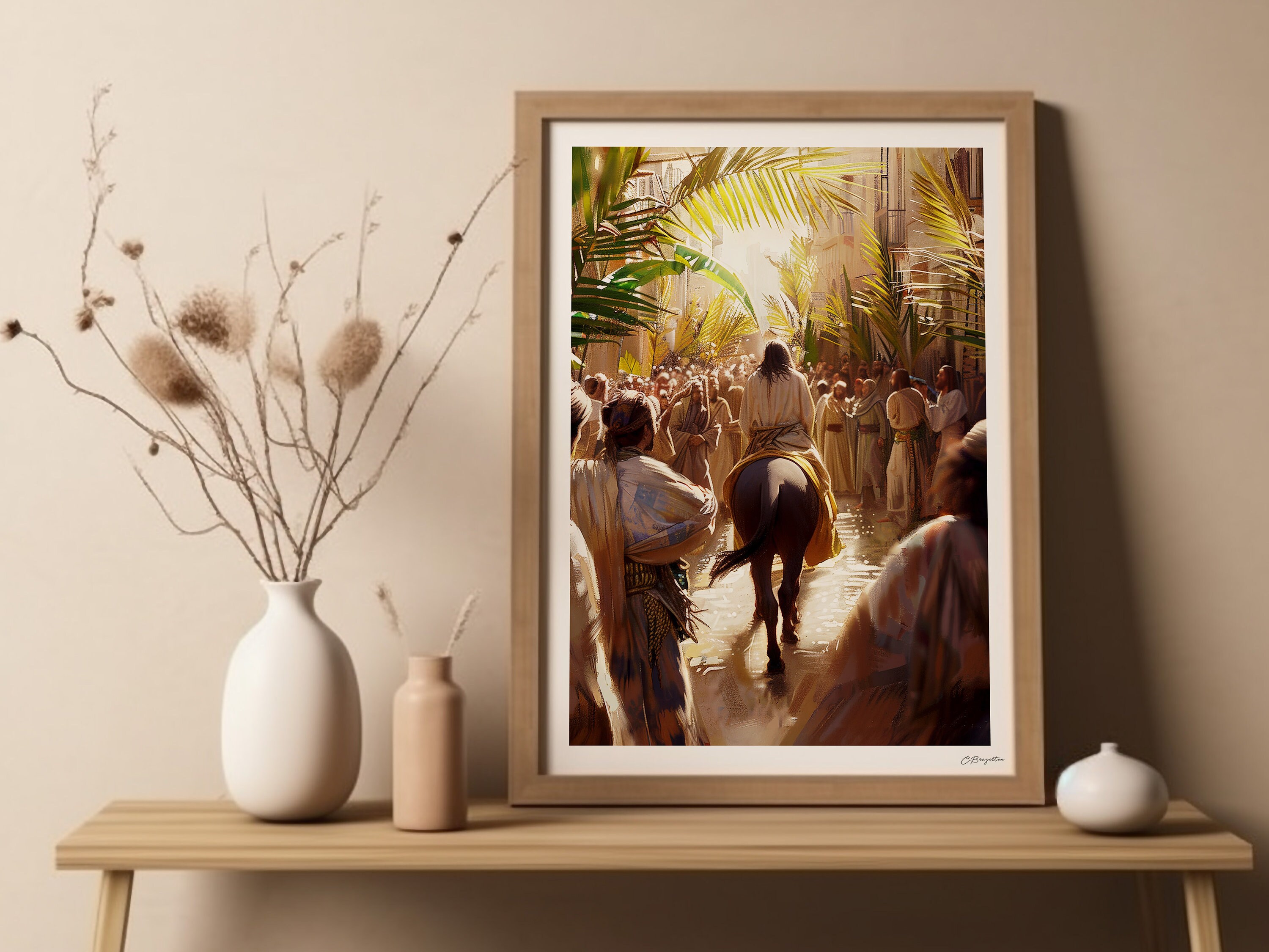 Triumphal Entry | Handmade Fine Art Print | Jesus Christ Portrait ...