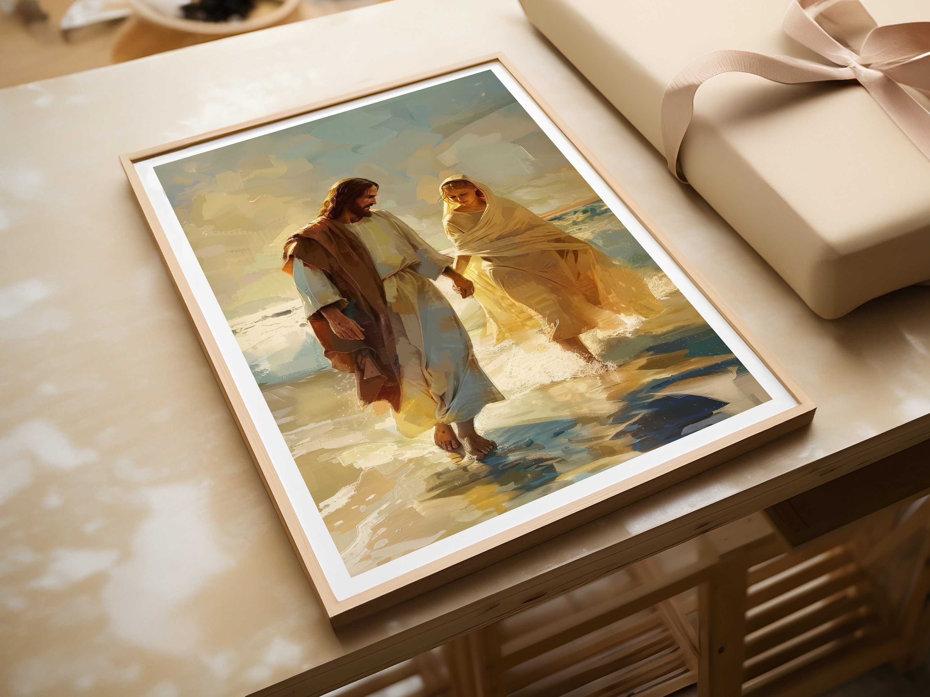 Walk by Faith | Handmade Fine Art Print | Jesus Christ Portrait ...