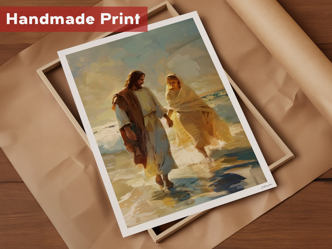 Walk by Faith | Handmade Fine Art Print | Jesus Christ Portrait ...
