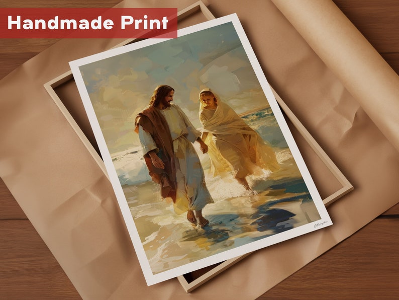 Walk by Faith Handmade Fine Art Print Jesus Christ Portrait Painting ...