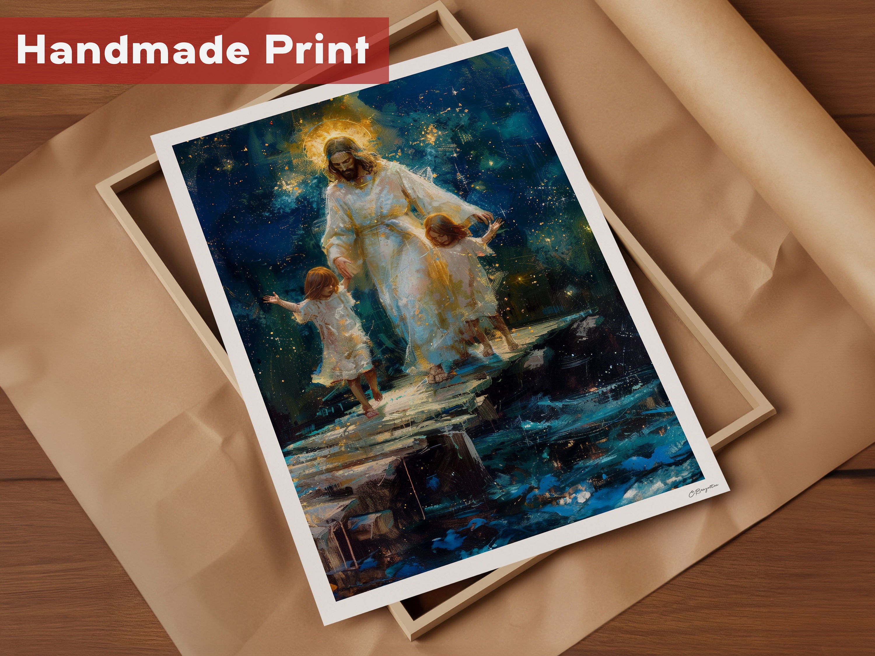 Guide My Steps | Handmade Fine Art Print | Jesus Christ Portrait ...