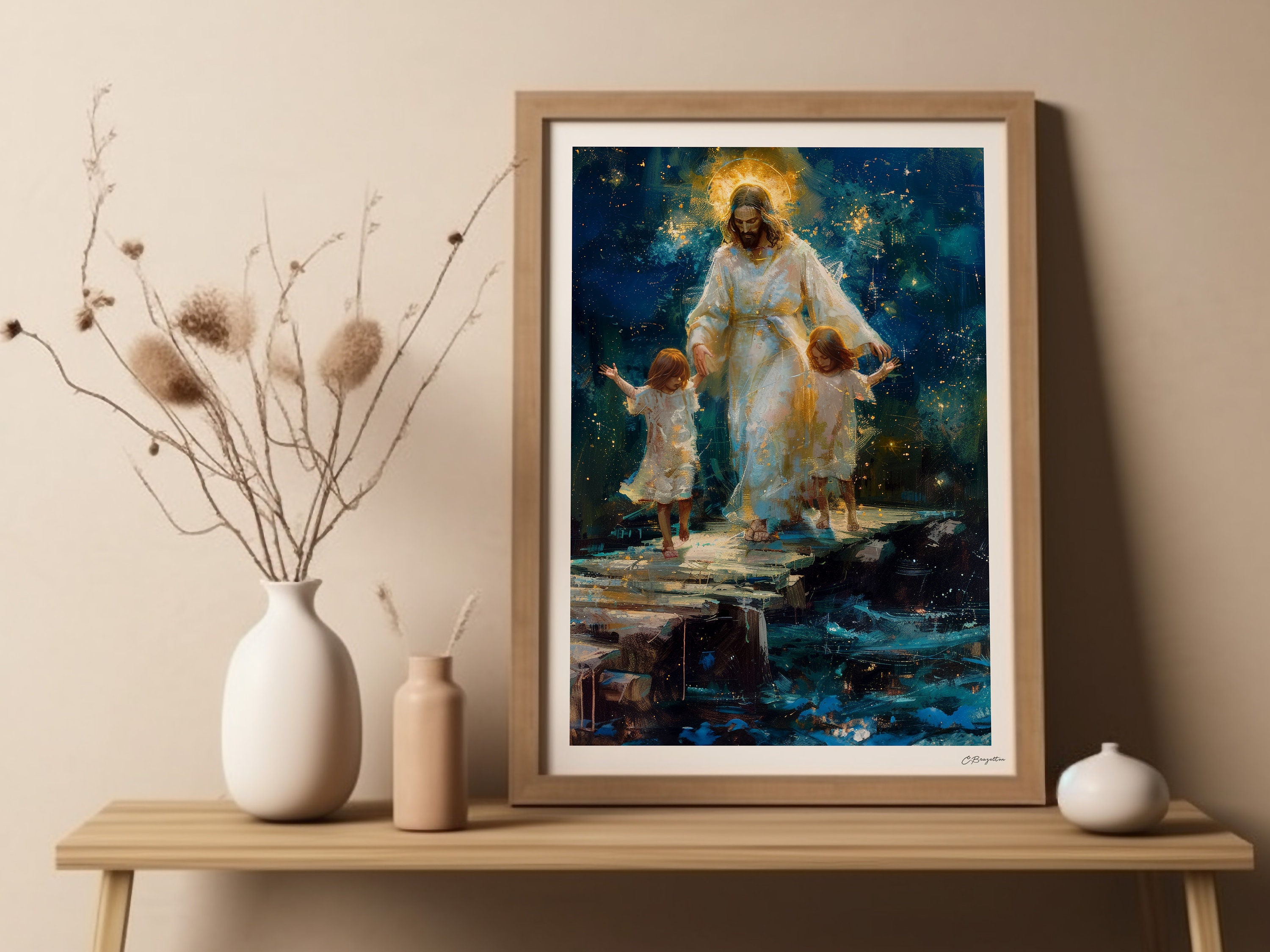 Guide My Steps | Handmade Fine Art Print | Jesus Christ Portrait ...