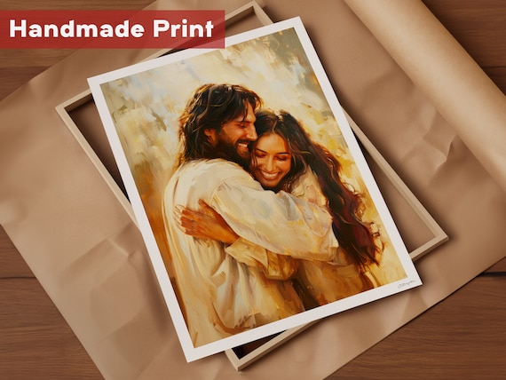 Welcome Home | Handmade Fine Art Print | Jesus Christ Portrait