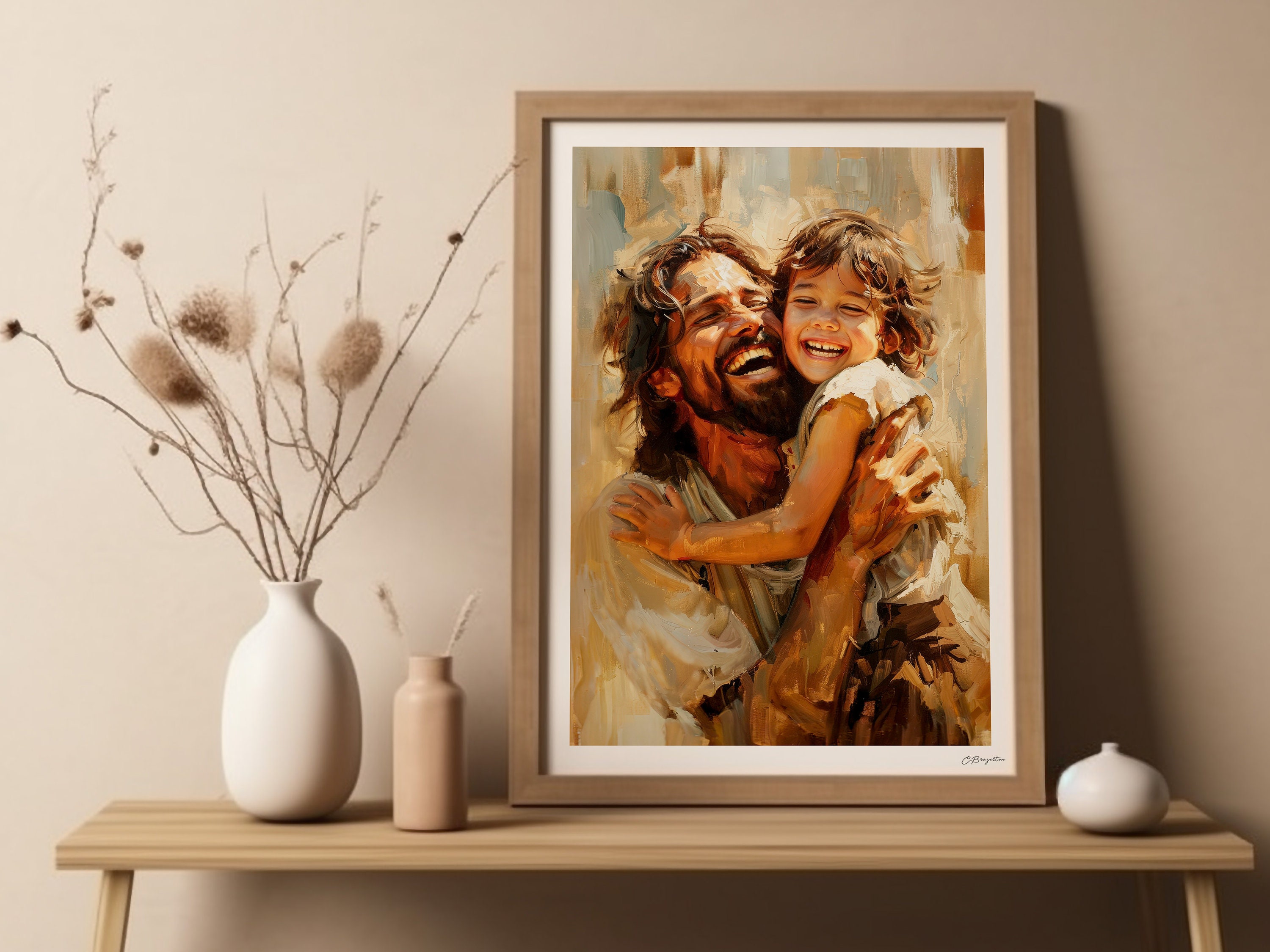 Welcome Home #3 | Handmade Fine Art Print | Jesus Christ Portrait ...