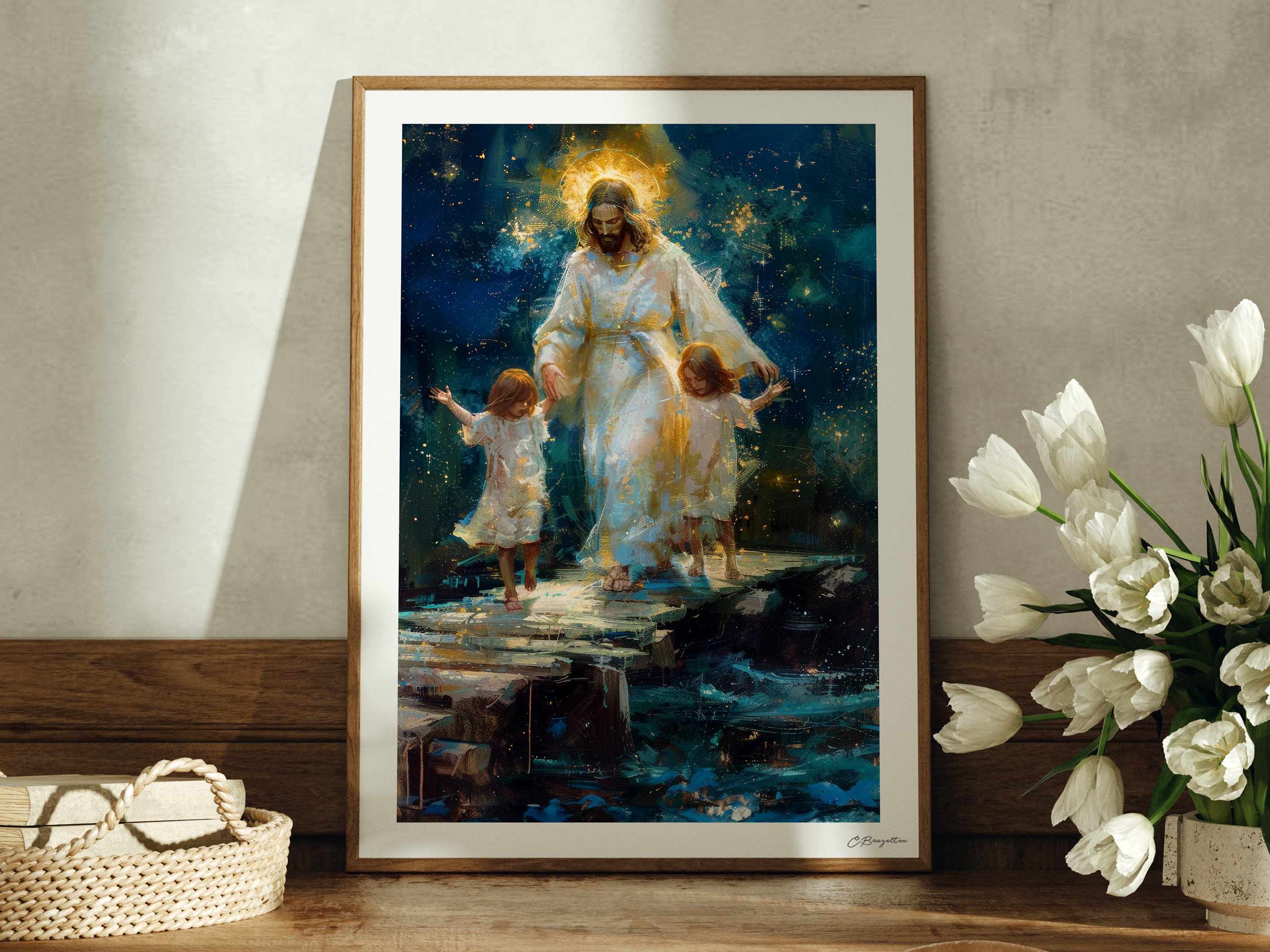 Guide My Steps | Handmade Fine Art Print | Jesus Christ Portrait ...