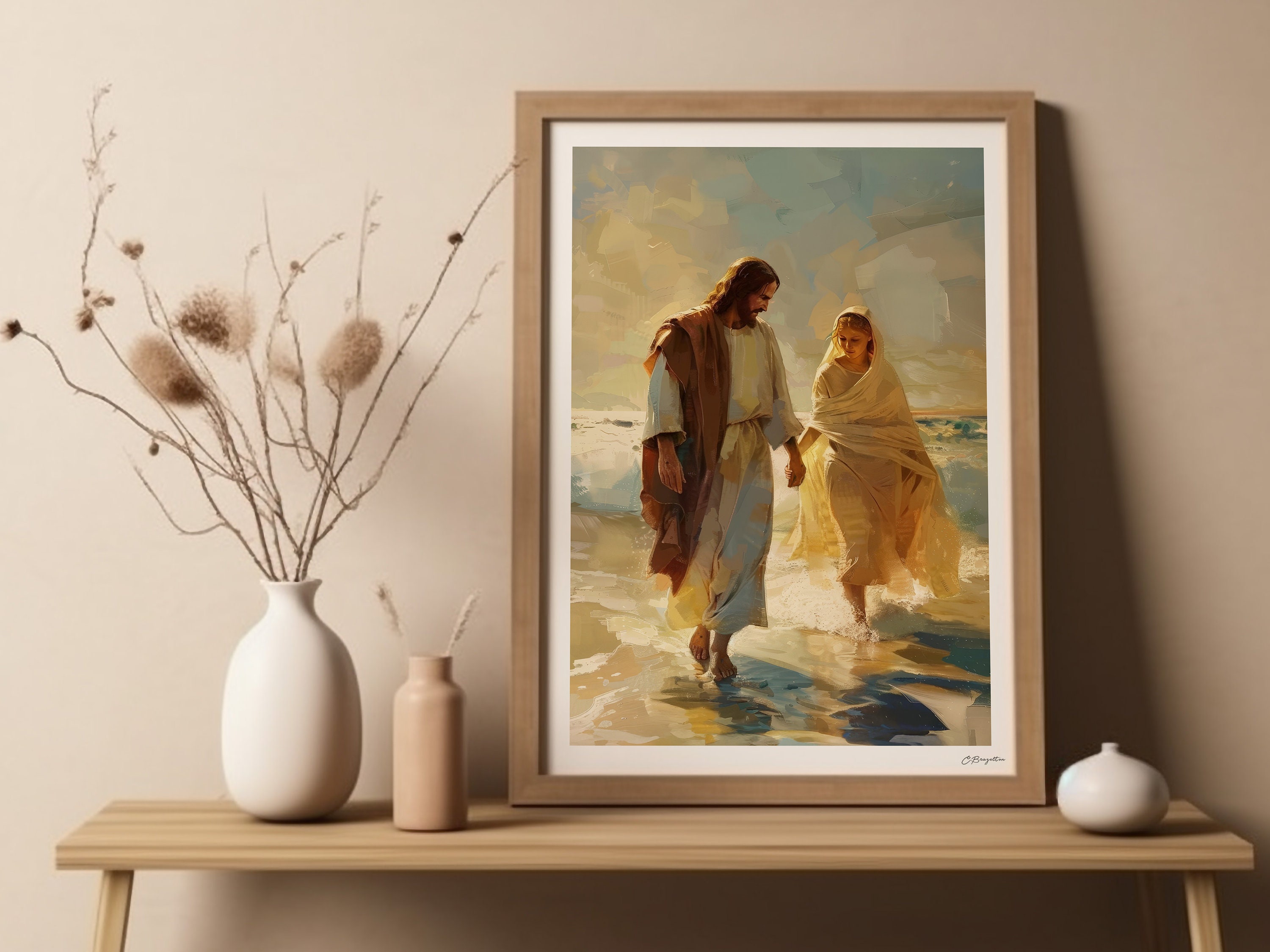 Walk by Faith | Handmade Fine Art Print | Jesus Christ Portrait ...