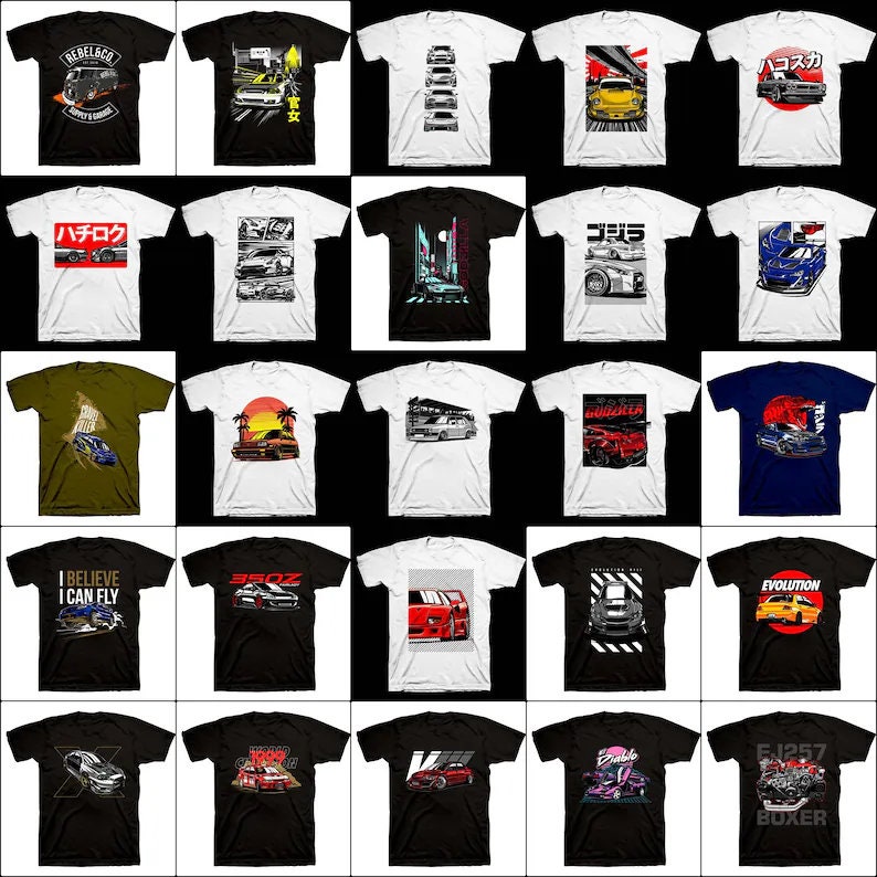 150 Car Tshirt Designs DTG DTF Screen Printing Tshirt Print Download Sports Designs Car Mug