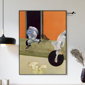 Francis Bacon, Figures in Movement, 1973, Francis Bacon Print, Home Wall Art, Exhibition Print, Museum Art, Famous Paintings, Wall Decor
