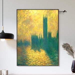 Claude Monet, Houses Of Parliament, 1904, Claude Monet Poster, Wall Art Print, Landscape Poster, Exhibition Poster, Monet Art, Home Wall Art