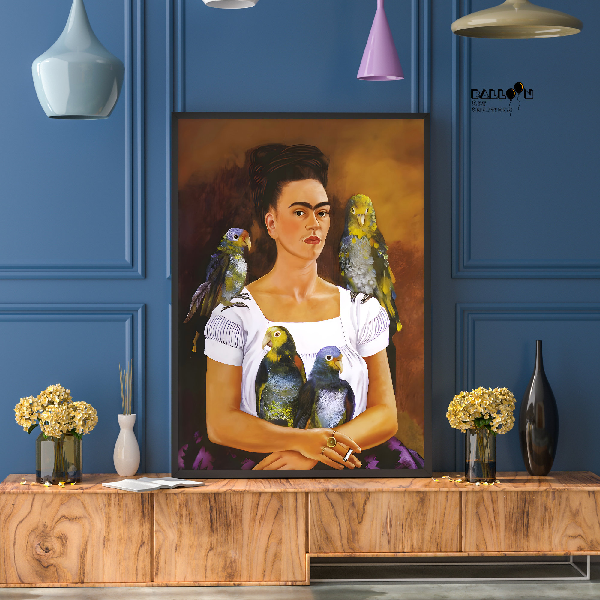 Frida Kahlo, Yo Y Mis Pericos, 1941, Frida Kahlo Poster, Home Wall Art ...