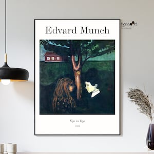 Edvard Munch, Eye in Eye, 1894, Edvard Munch Print, Munch Wall Poster, Museum Print, Famous Painting, Landscape Poster, Portrait Art