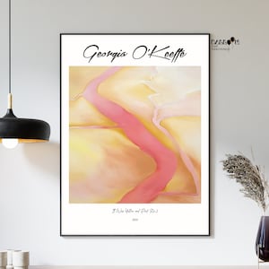Georgia O Keeffe, It Was Yellow and Pink No.2, 1959, Georgia O&#39;Keeffe Print, Modern Art, Exhibition Poster, Home Wall Art, Colorful Poster