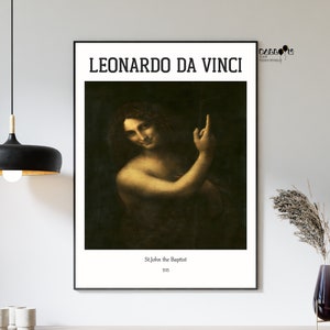 Leonardo Da Vinci, St.John the Baptist, 1515, Da Vinci Print, Renaissance Poster, Famous Paintings, Italian Art, Wall Art, Classicism Art