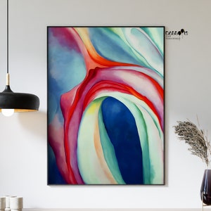 Georgia O Keeffe, Music Pink and Blue No.2, 1918, Georgia O Keeffe Poster, Colorful Poster, Exhibition Poster, Home Wall Decor, Modern Art