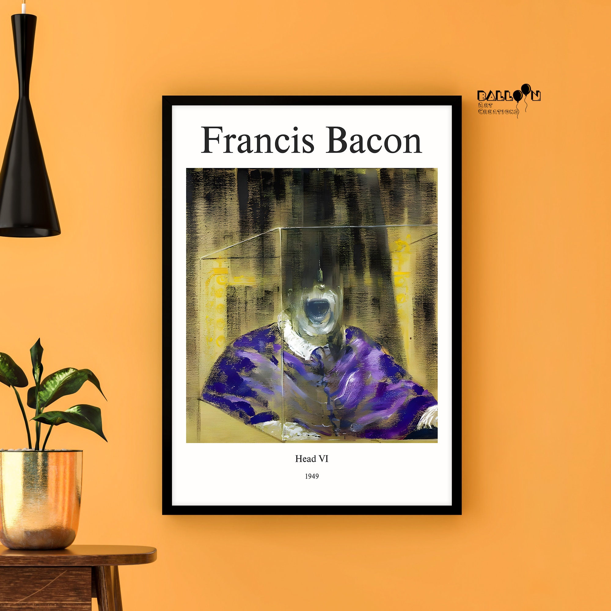 Francis Bacon, Head VI, 1949, Francis Bacon Wall Art, Portrait Art