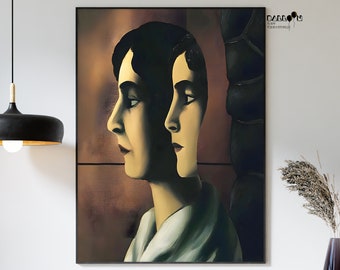 Rene Magritte, Les Regards Perdus, 1927, Rene Magritte Print, moderne Wandkunst, Hauswandkunst, Portrait Poster, Wandkunst, Magritte Poster