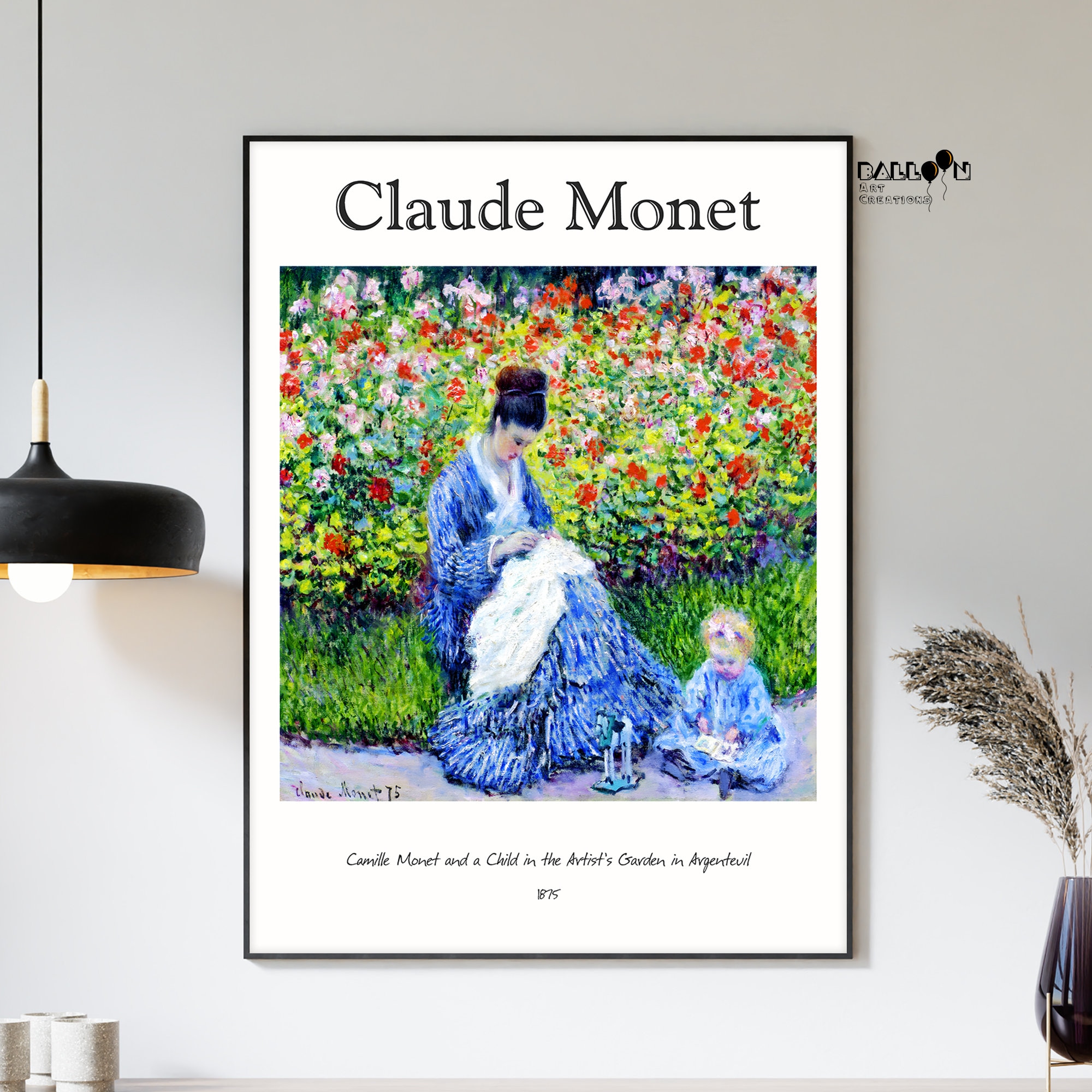 Claude Monet【庭のカミーユ・モネと子供】 【公式通販】