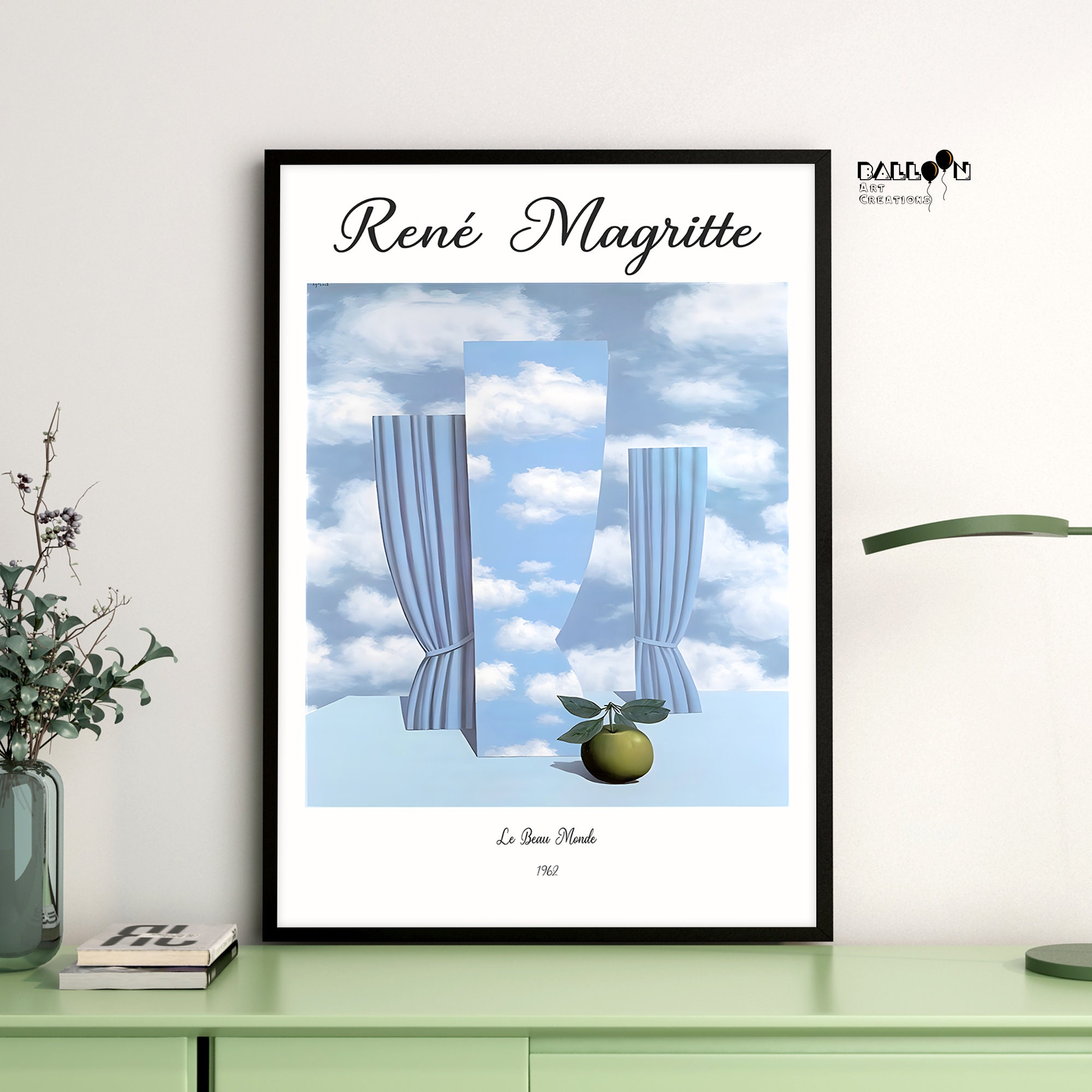 Rene Magritte, Le Beau Monde, 1962, Rene Magritte Poster