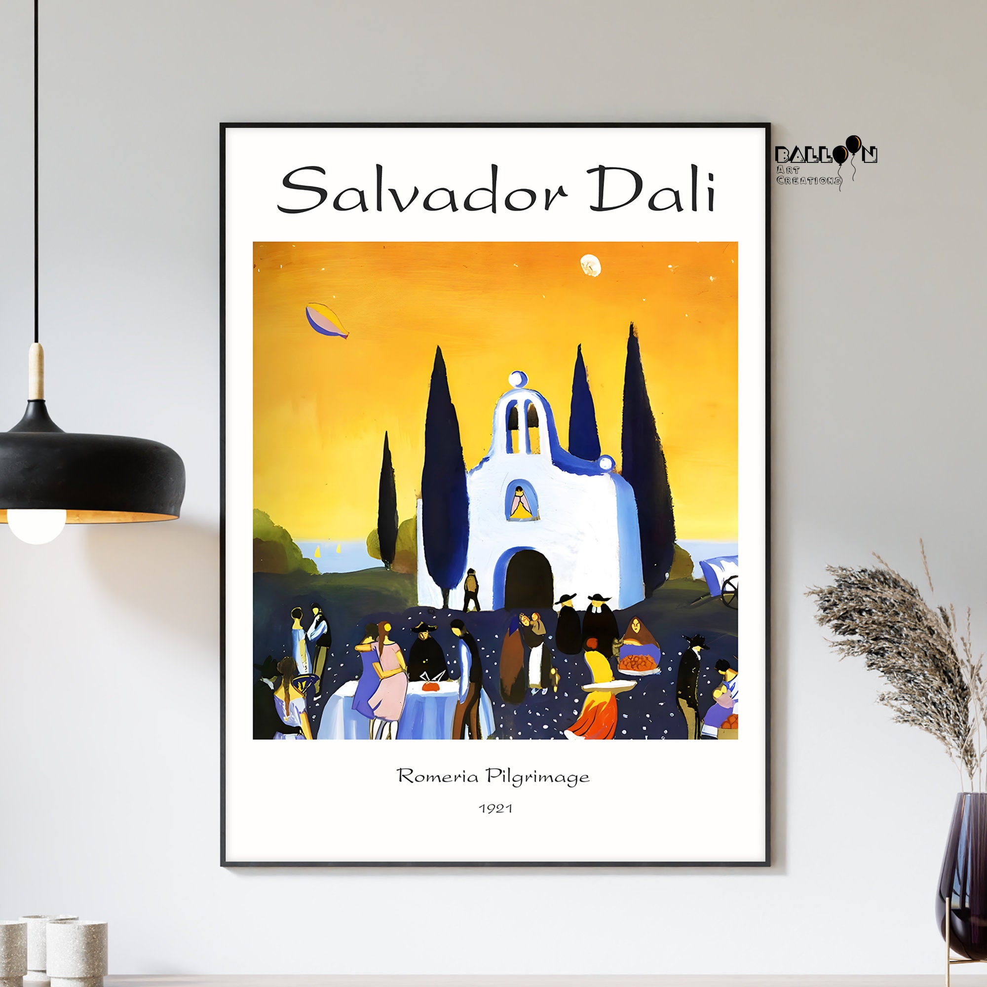 Salvador Dali, Romeria Pilgrimage, 1921, Salvador Dali Print, Dali