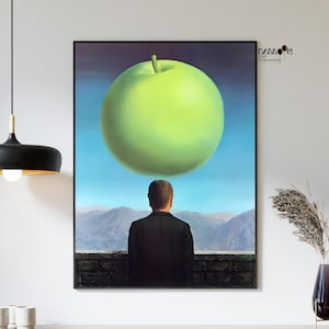 René Magritte, La Carte Postale, 1960, Cartel de René Magritte, Arte moderno de la pared, Impresión Magritte, Arte surrealista, Cartel de retrato, Decoración de la pared