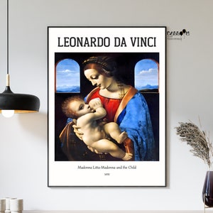Leonardo Da Vinci, Madonna Litta-Madonna and the Child, 1490, Da Vinci Poster, Famous Paintings, Classicism Art, Renaissance Poster