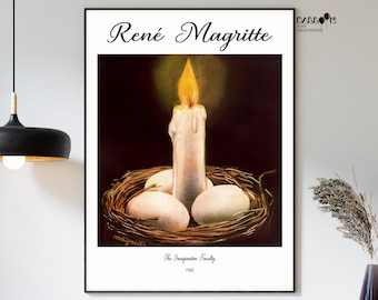 Rene Magritte, The Imaginative Faculty, 1948, Magritte Wall Art, Famous Paintings, Modern Wall Art, Wall Decor, Gift Idea, Surrealism Art