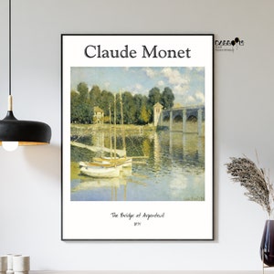 Claude Monet, The Bridge At Argenteuil, 1874, Claude Monet Print, Wall Art, Landscape Poster, Home Wall Art, Exhibition Poster, Nature Print