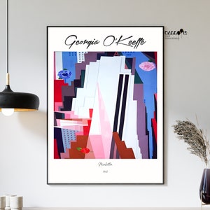 Georgia O&#39;Keeffe, Manhattan, 1932, Georgia O Keeffe Print, Modern Art, Colorful Poster, Home Wall Art, Famous Painting, Exhibition Poster