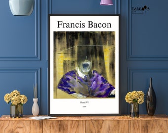 Francis Bacon, Head VI, 1949, Francis Bacon Wall Art, Portrait Art