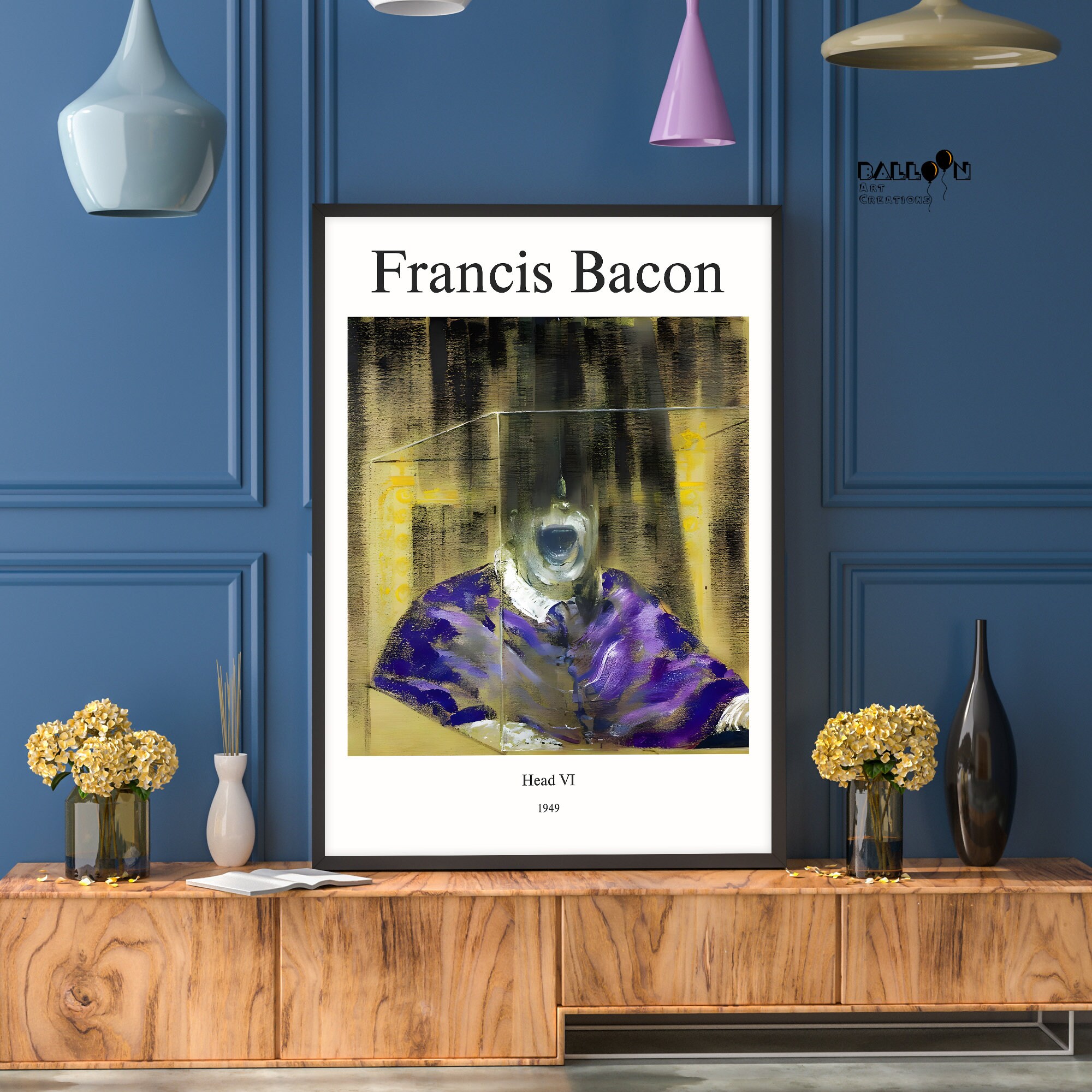 Francis Bacon, Head VI, 1949, Francis Bacon Wall Art, Portrait Art