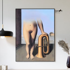 Rene Magritte, L'Inondation, 1928, Cartaz Magritte, Arte Surrealista, Arte Moderna de Parede, Idéia de Presente, Decoração de Parede, Arte de Retrato, Pinturas Famosas