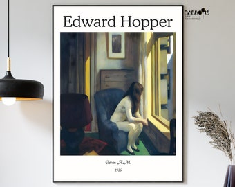 Edward Hopper, Eleven A.M., 1926, Edward Hopper Print, Realism Art, Portrait Art, Home Wall Art, Museum Print, Exhibition Poster, Modern Art