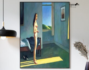 Edward Hopper, Woman in the Sun, 1961, Edward Hopper Poster, Realism Art, Portrait Art, Home Wall Decor, Museum Poster, Modern Wall Art