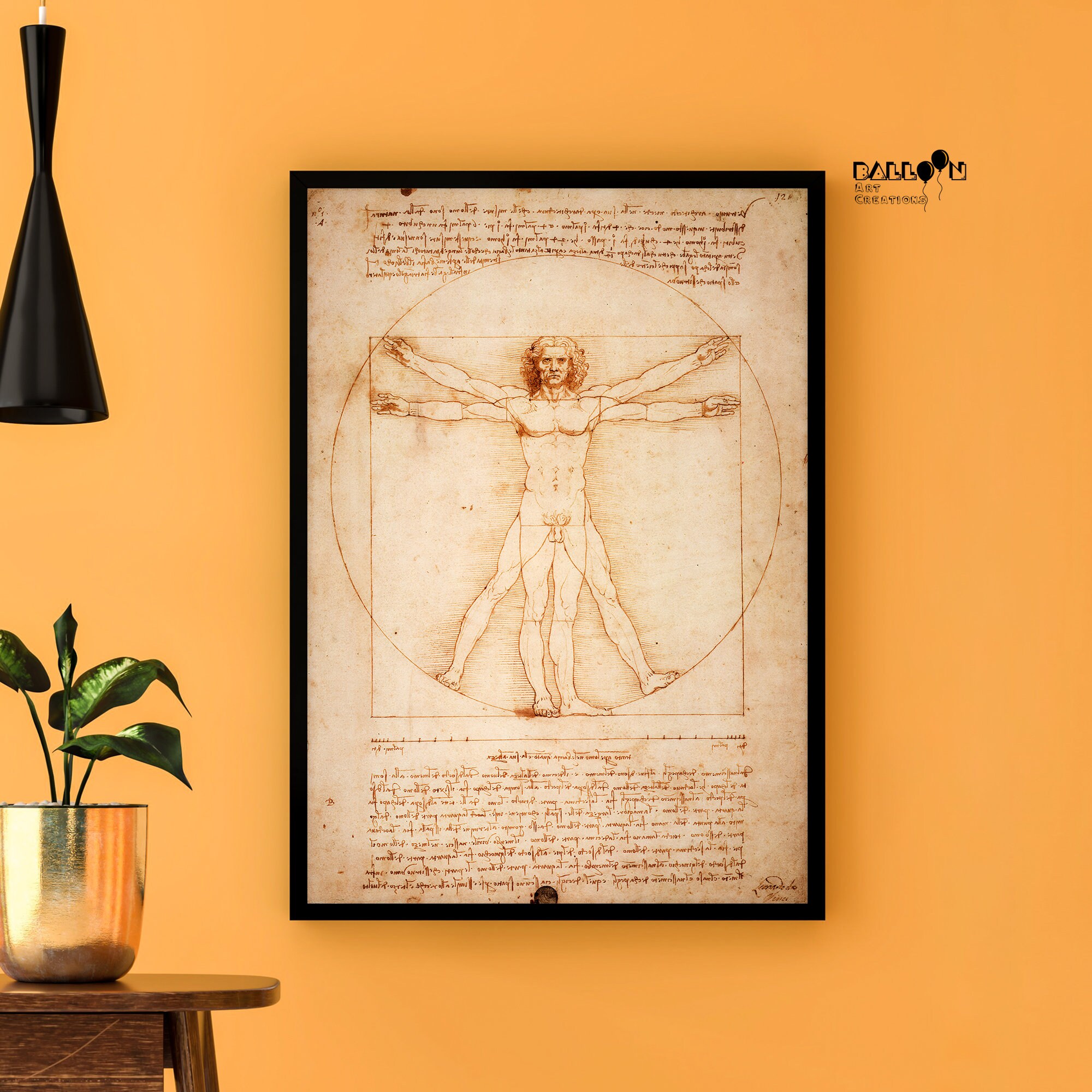 Empireposter Puzzle 1000 Pezzi – L'Uomo Vitruviano Di Leonardo Da Vinci – Formato 68x48 Cm, Cartone Con Struttura In Lino