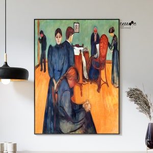Edvard Munch, Death in the Sickroom, 1893, Edvard Munch Print, Portrait Art, Famous Paintings, Munch Wall Poster, Wall Art, Museum Print