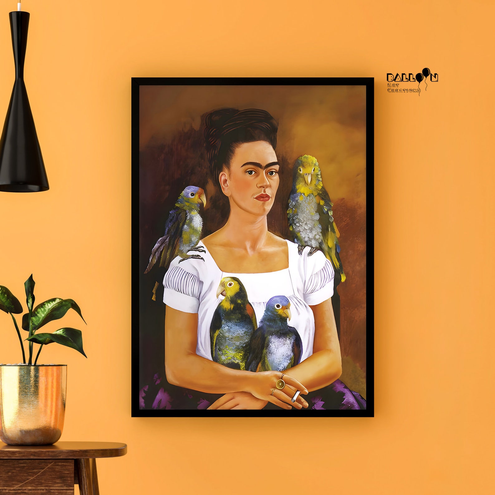 Frida Kahlo, Yo Y Mis Pericos, 1941, Frida Kahlo Poster, Home Wall Art ...