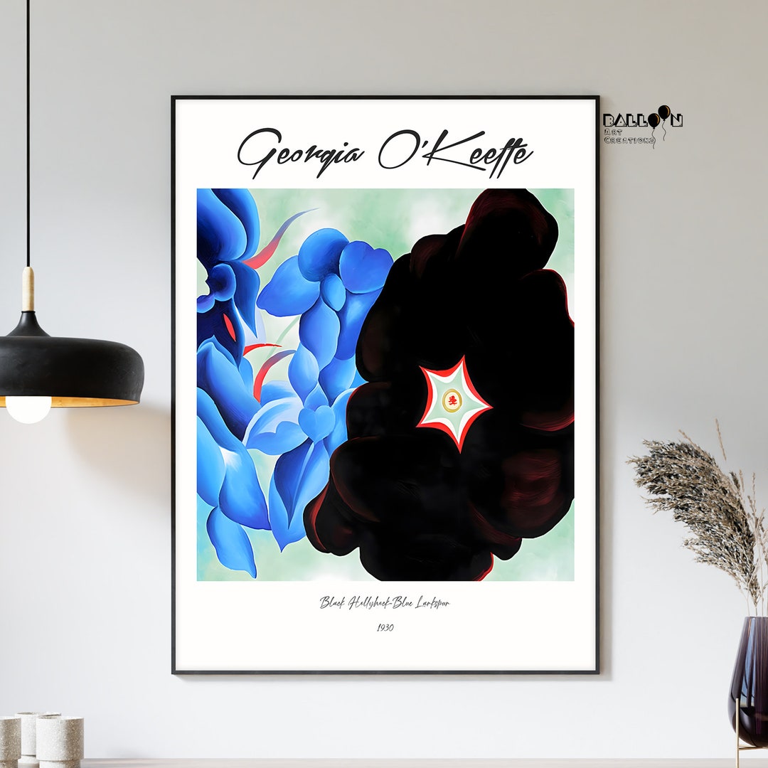 Georgia O Keeffe, Black Hollyhock-blue Larkspur, 1930, Georgia O