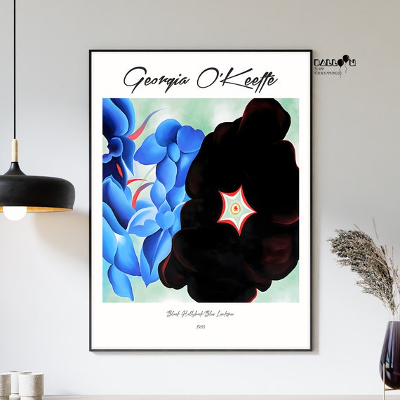 Georgia O Keeffe, Black Hollyhock-blue Larkspur, 1930, Georgia O