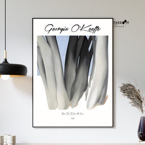 Georgia O Keeffe, Bare Tree Trunks with Snow, 1946, Georgia O&#39;Keeffe Poster, Exhibition Wall Art, Wall Decor, Flower Art Poster, Modern Art