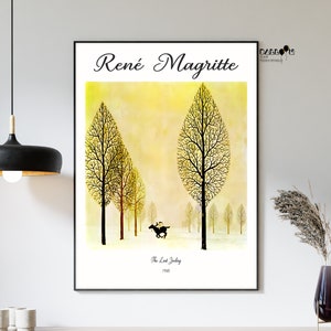 Rene Magritte, The Lost Jockey, 1948, Magritte Wall Poster, Famous Paintings, Landscape Print, Gift Idea, Home Wall Decor, Surrealism Art